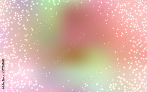 Light Pink, Yellow vector texture with milky way stars.