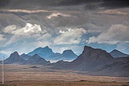 Craggy mountain landscape  Langjokull  Iceland