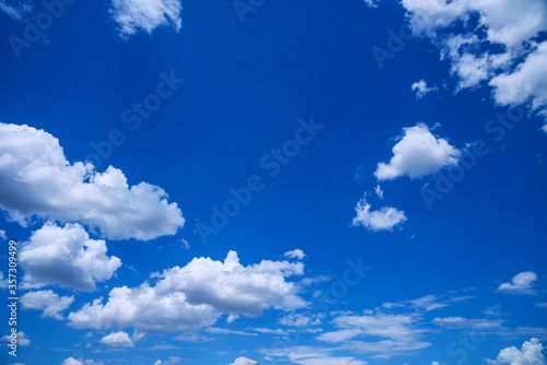 White cloud on blue sky.