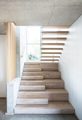 Modern staircase in luxury house