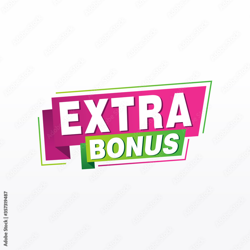 Vector Illustration Red Extra Bonus Label. Modern Web Banner Element Vector Illustration Red Extra Bonus Label. Modern Web Banner Element