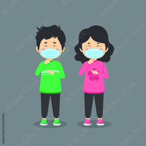 The Character Pair Is Sick of Coughing