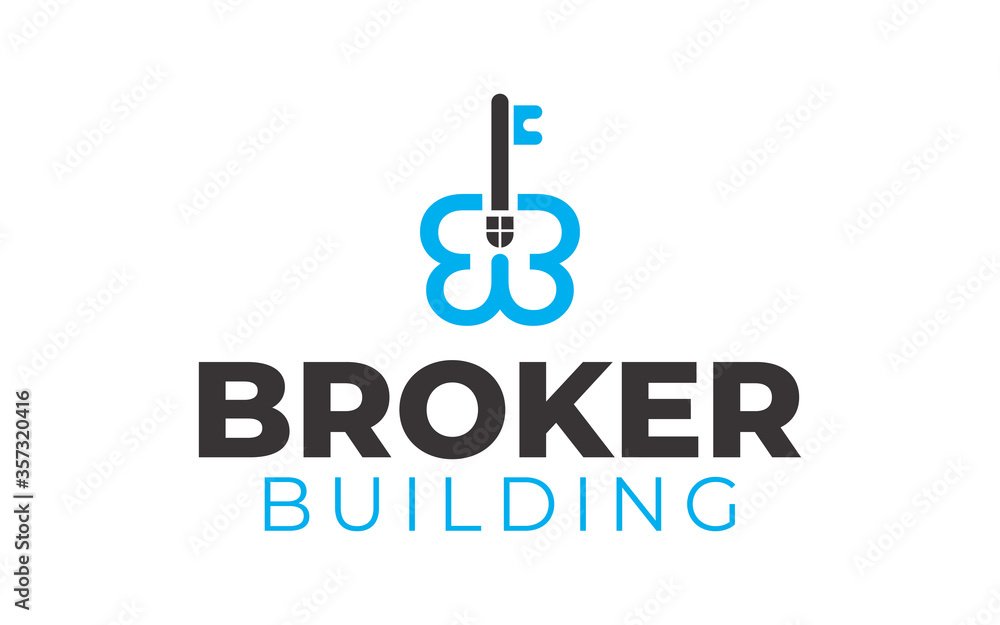 Broker real estate vector logo design template Broker real estate vector logo design template