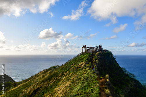 Diamond Head State Monument's hill in Hawaii