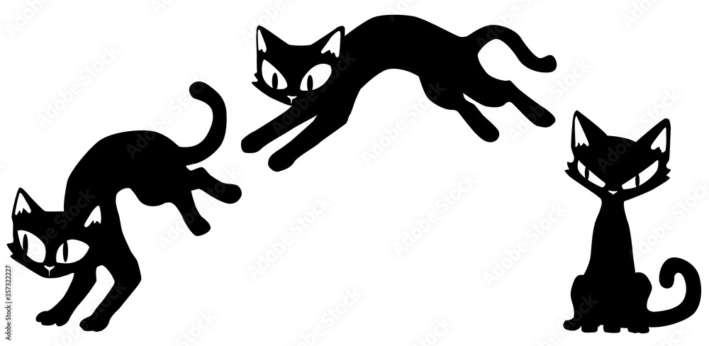 Cat Black, Thin One Jump Cat Black, Thin One Jump