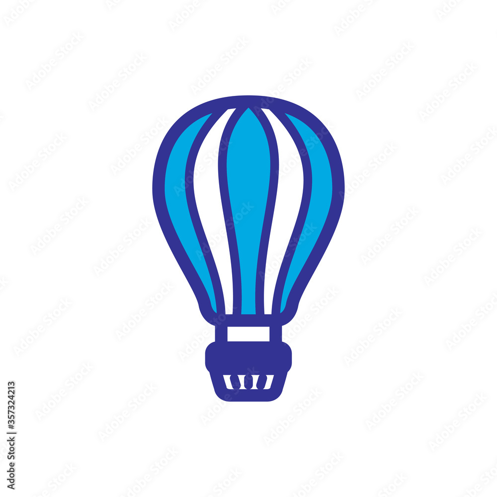 Obraz premium air balloon icon vector logo illustration