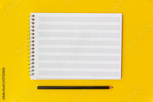 Score Book with a pencil