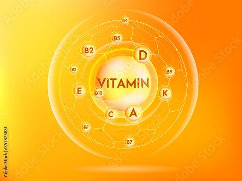 Vitamin and collagen pink. Dietary supplement and healthy lifestyle. illustration vector EPS10.