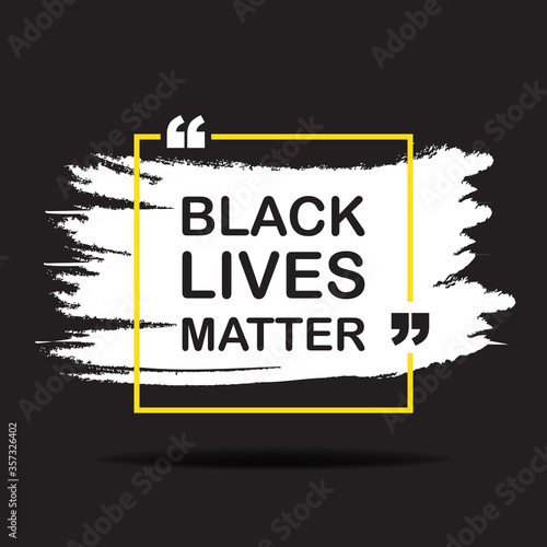 Black lives matter typography about human right of black people in Us. America vector.