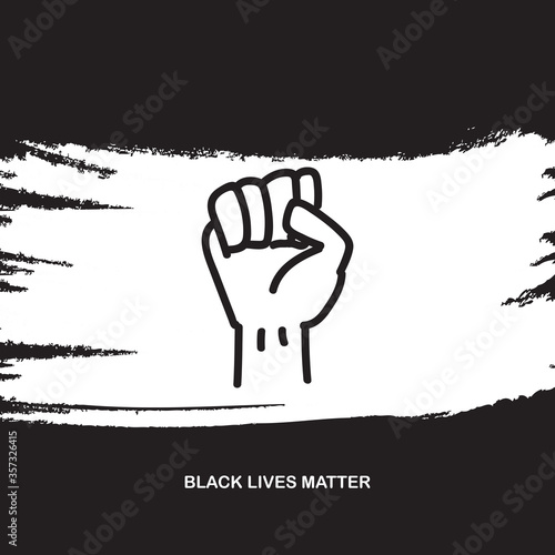 Black lives matter typography about human right of black people in Us. America vector.