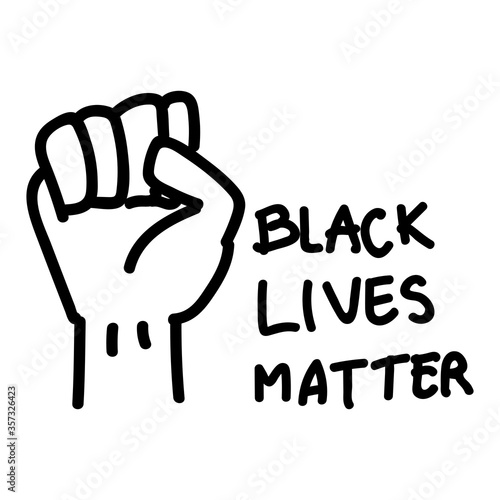 Black lives matter typography about human right of black people in Us. America vector.