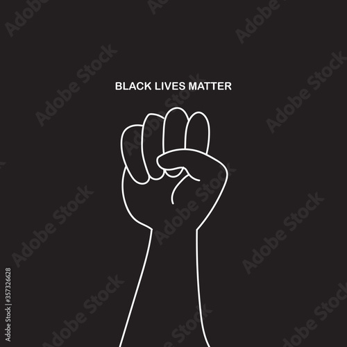 Black lives matter typography about human right of black people in Us. America vector.