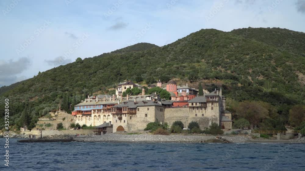 Xenophontos Monastery on Mount Athos in Greece Xenophontos Monastery on Mount Athos in Greece