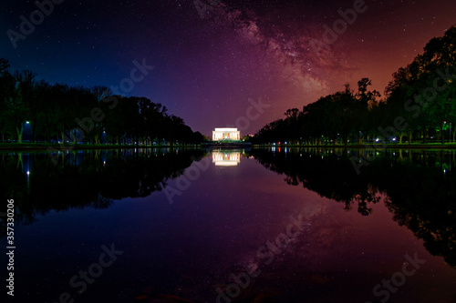 Milky Way above the Lincoln Memorial, Washington, D.C.