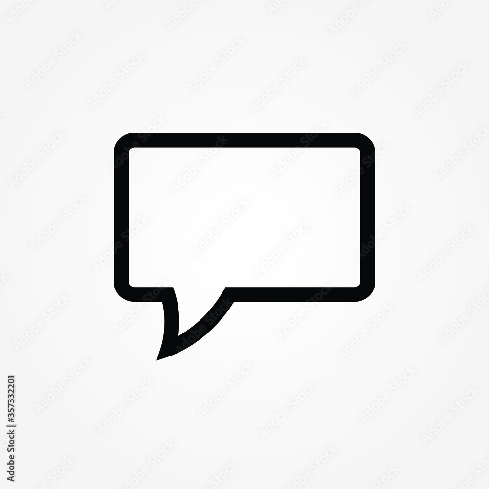 Naklejka premium icon buuble, chat, message, talk, comment vector