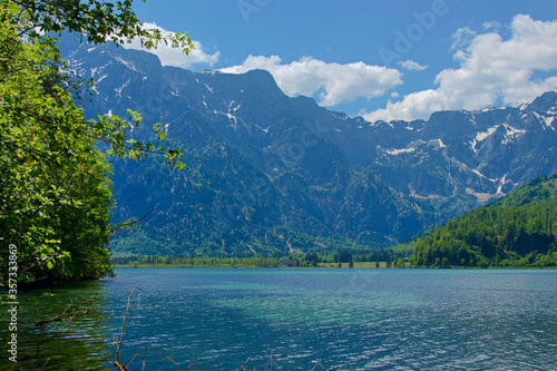 lake and mountains, Almsee Grünau Austria
