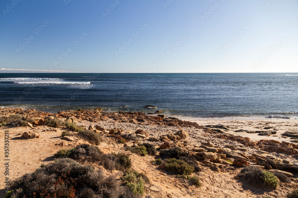 The surf and bay at Cactus Beach, World renown surfing spot, South Australia