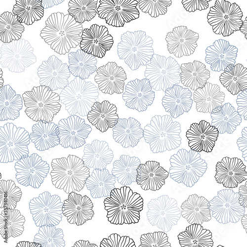 Light Purple vector seamless elegant wallpaper with flowers.