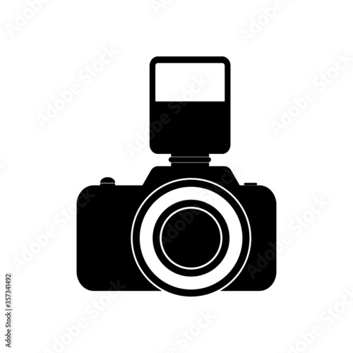 camera icon photography isolated white