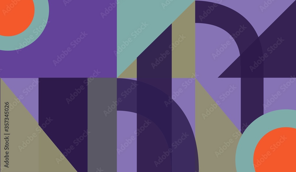  Retro Geometric Covers. Abstract Shape Compotition.Vector 
