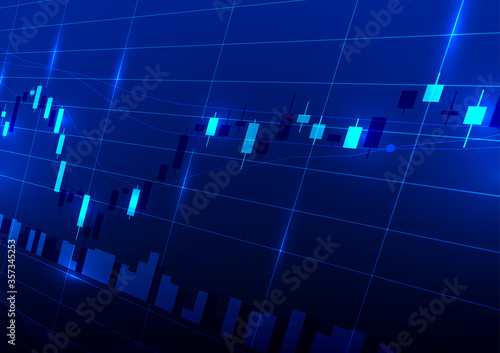 Digital stock market trading background.