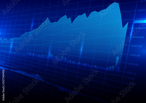 Digital stock market trading background.