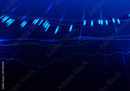 Digital stock market trading background.