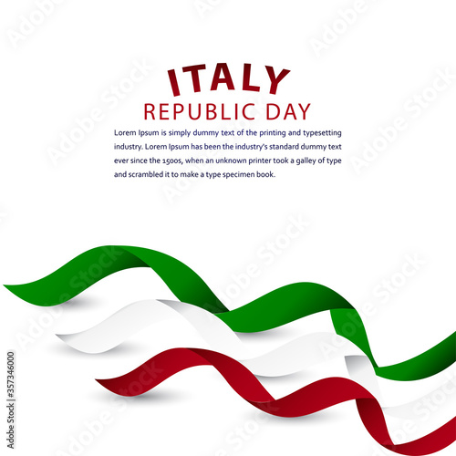 Happy Italy Republic Day Celebration Vector Template Design Illustration