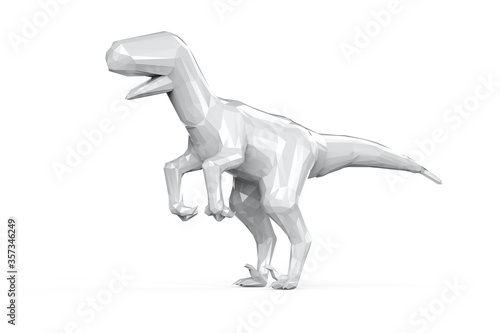 White polygonal dinosaur