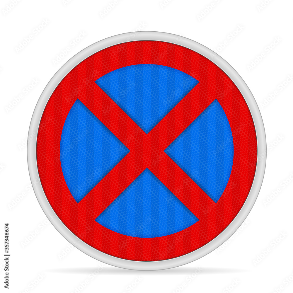 Fototapeta premium No stopping road sign