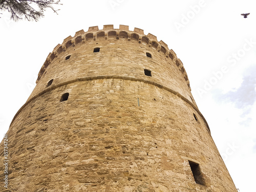 salonica city white tower monument greece