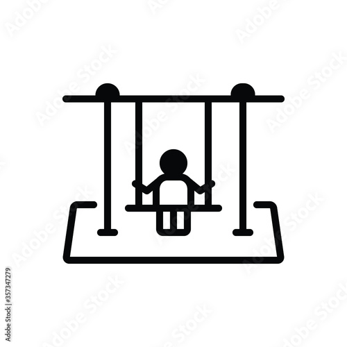 Black solid icon for swing