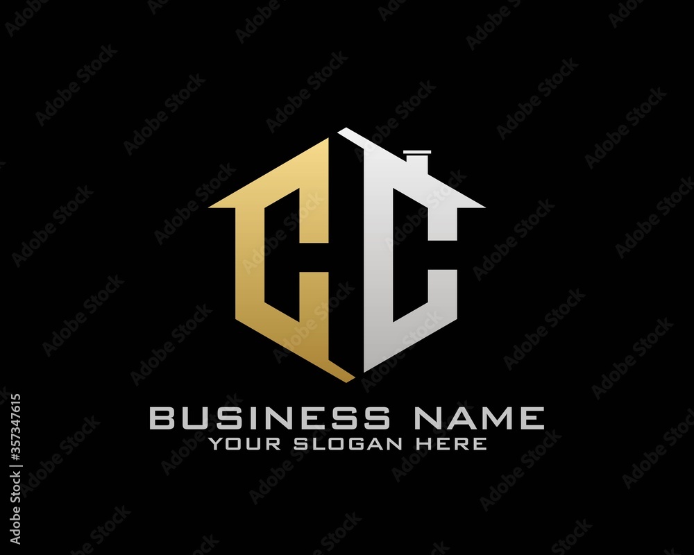 Initial C C abstract logo template vector Initial C C abstract logo template vector