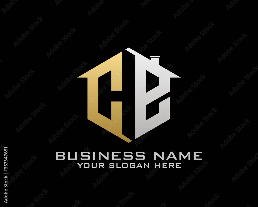 Fototapeta premium Initial C E abstract logo template vector