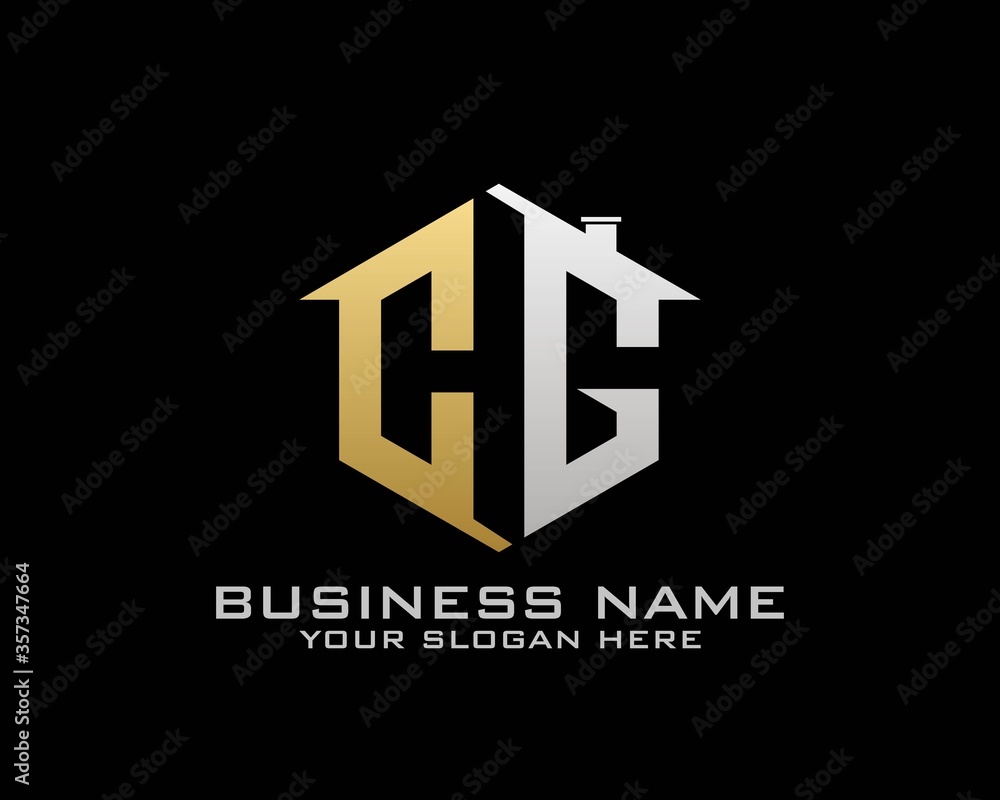 Initial C G abstract logo template vector Initial C G abstract logo template vector