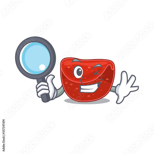 cartoon picture of meatloaf Detective using tools