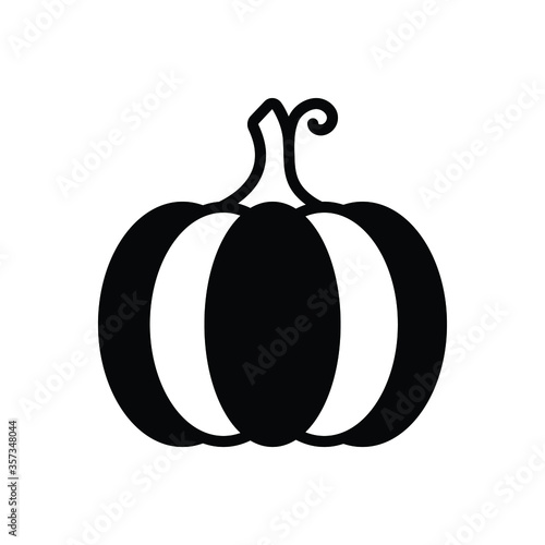 Black solid icon for pumpkin