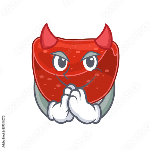 Meatloaf clothed as devil cartoon character design concept