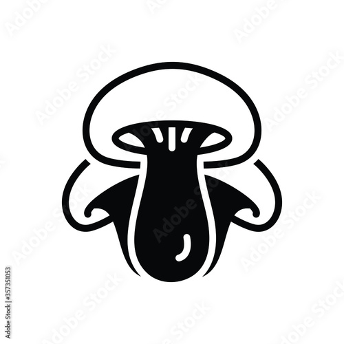 Black solid icon for mushroom