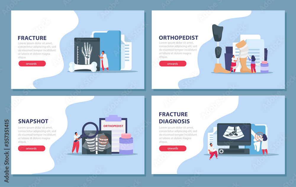 Orthopedist Concept Icons Set Orthopedist Concept Icons Set