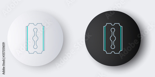 Line Blade razor icon isolated on grey background. Colorful outline concept. Vector