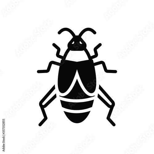 Black solid icon for cricket