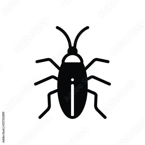 Black solid icon for cockroach