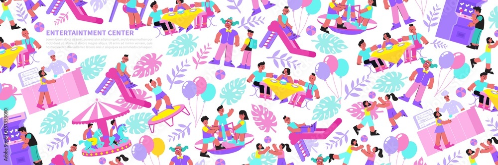 Entertainment Flat Seamless Pattern Entertainment Flat Seamless Pattern