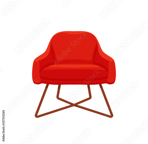 Armchair colorful cartoon illustration