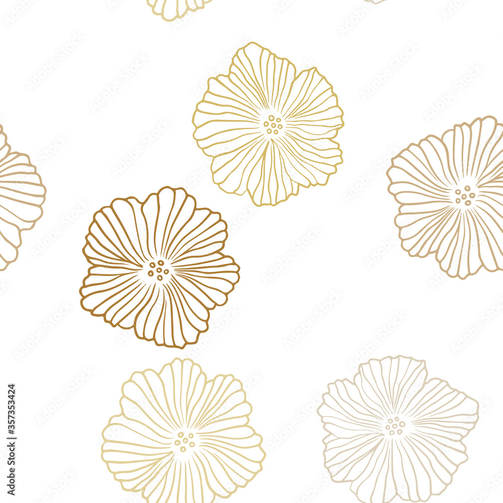 Light Green, Yellow vector seamless doodle layout with flowers. Light Green, Yellow vector seamless doodle layout with flowers.