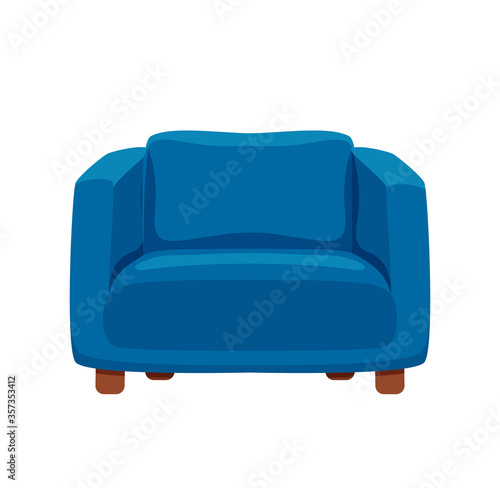 Armchair colorful cartoon illustration