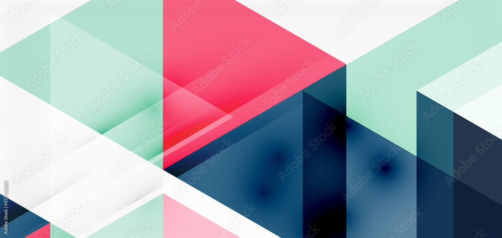 Geometric abstract background, mosaic triangle and hexagon shapes. Trendy abstract layout template for business or technology presentation, internet poster or web brochure cover, wallpaper Geometric abstract background, mosaic triangle and hexagon shapes. Trendy abstract layout template for business or technology presentation, internet poster or web brochure cover, wallpaper