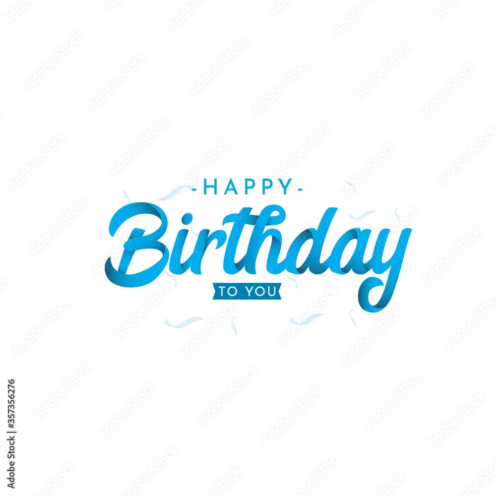 Happy birthday to tou vector template. Design for banner, greeting cards or print.