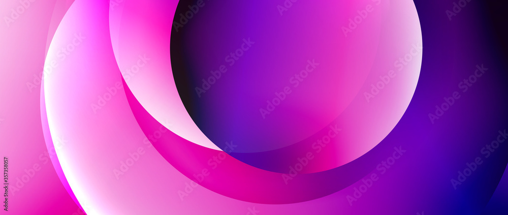 Obraz premium Circle modern geometric abstract background with liquid gradients